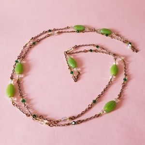 Long Flapper style beaded necklace! 1920's style